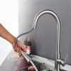 Vòi chậu rửa bát nóng lạnh chuẩn Inox 304 có dây rút 6