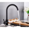 Vòi rửa bát ( chén ) Inox 304 cao cấp - nóng lạnh, màu đen MS2A 6
