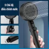 Vòi Hoa Sen Tăng Áp 5 Chế Độ Tiết Kiệm Nước màu Đen kèm dây sen 1.5m 6