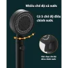 Vòi Hoa Sen Tăng Áp 5 Chế Độ Tiết Kiệm Nước màu Đen kèm dây sen 1.5m 4